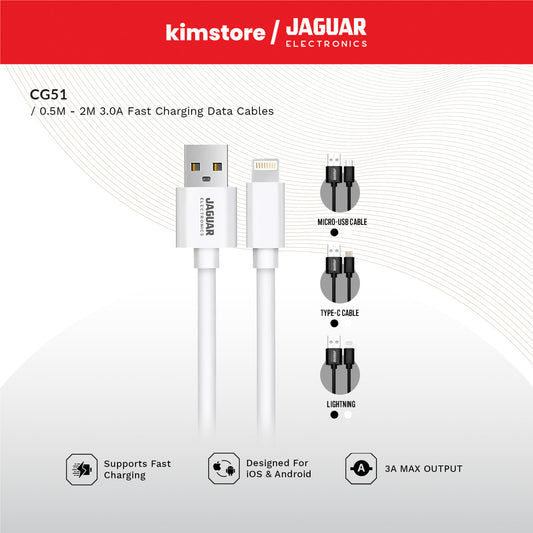 Jaguar Electronics CG51 3.0A 1 Meter Fast Charging Data Cable