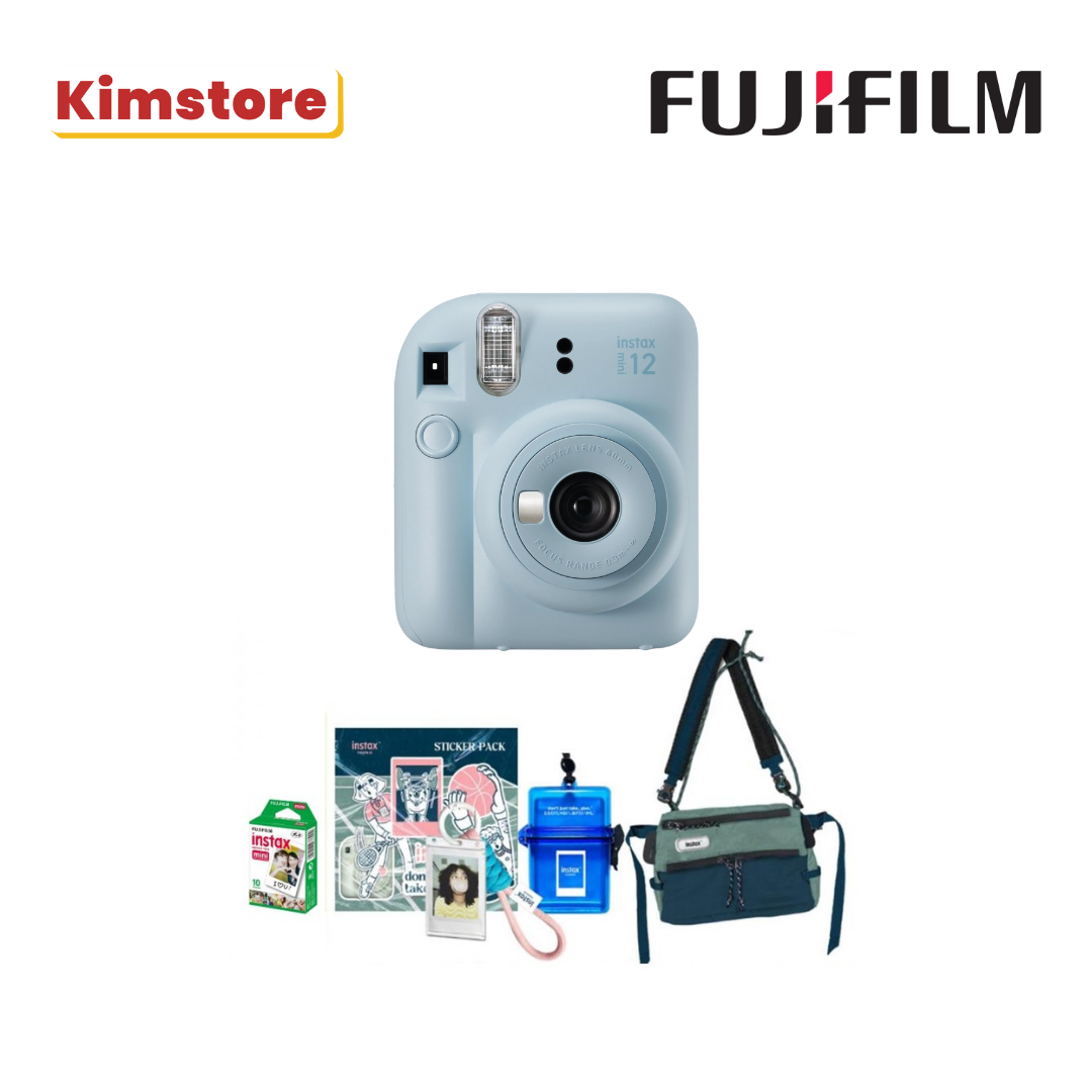fujifilm instax mini 12 package club kit blue