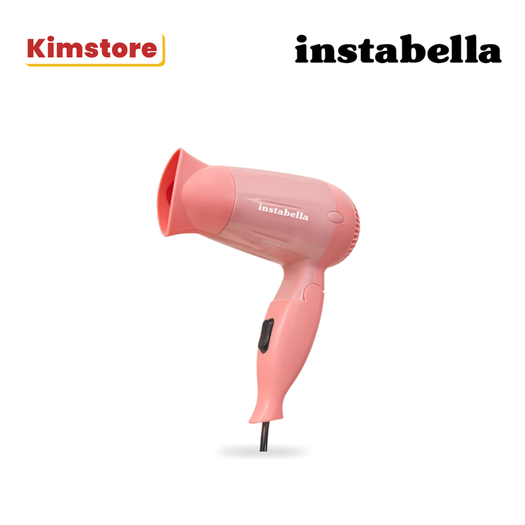 instabella finesse foldable hair dryer and blower hd 301 flamingo pink