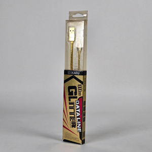 kaku data line glitter series 1000mm micro charging cable gold