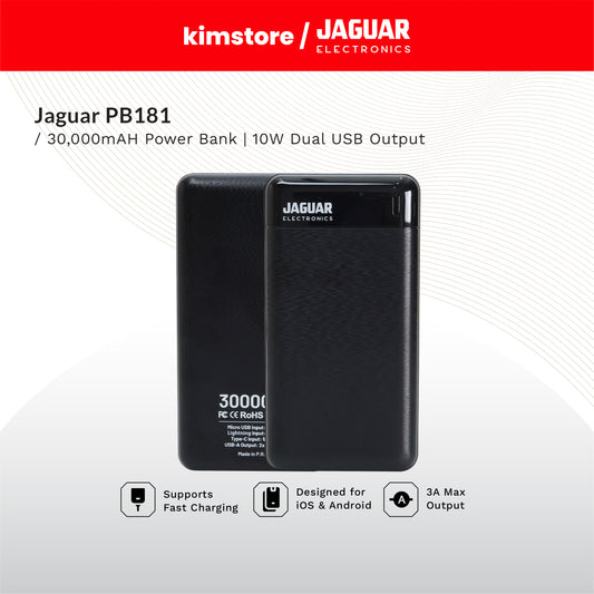 [OPEN BOX] Jaguar Electronics PB181 V2 30000mAh Power Bank Dual USB Output