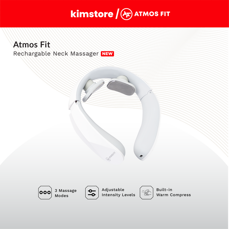 atmos fit rechargeable neck massager white