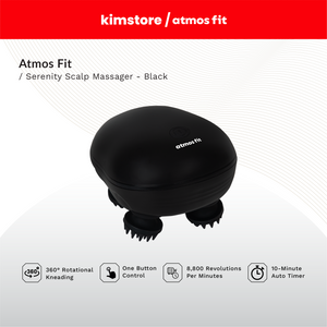 atmos fit serenity scalp massager black