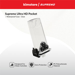 supremo ultra hd pocket waterproof case clear