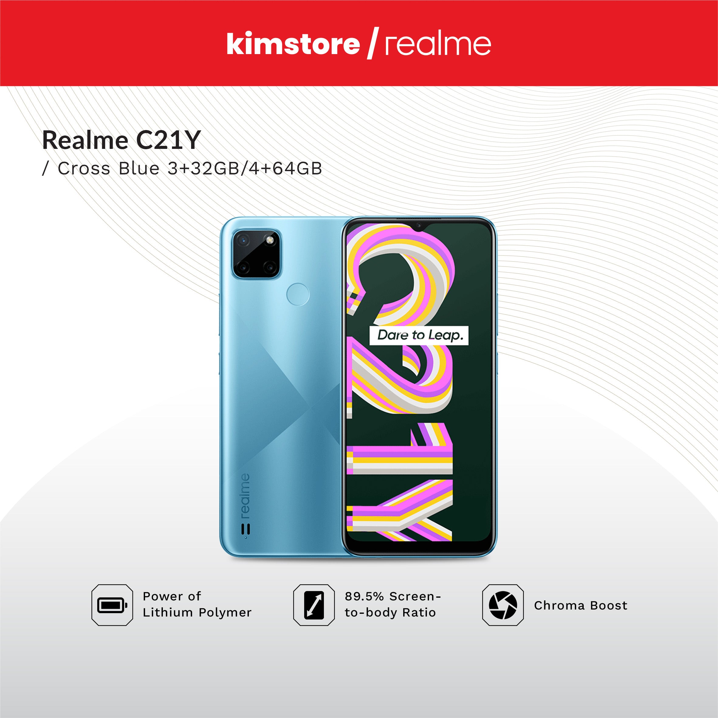 realme c21y 4gb64gb blue