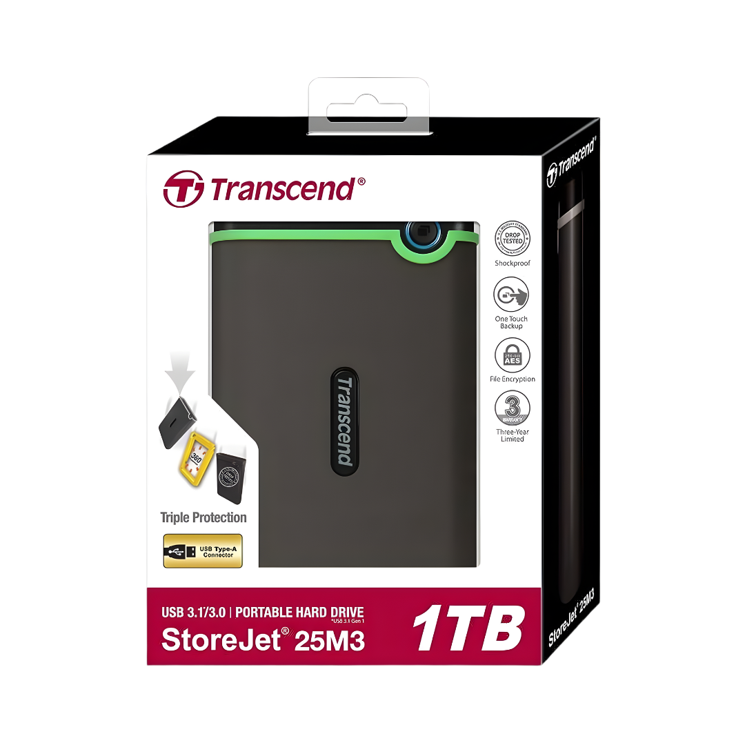 Transcend External HDD Shockproof USB3.1