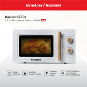 kazumi kz 704 22l microwave oven white