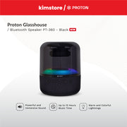proton glasshouse bluetooth speaker pt 360 black