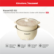 [FLASH SALE] Kazumi KZ-311 3.0L Multifunctional Non-Stick Electric Cooker with Steamer