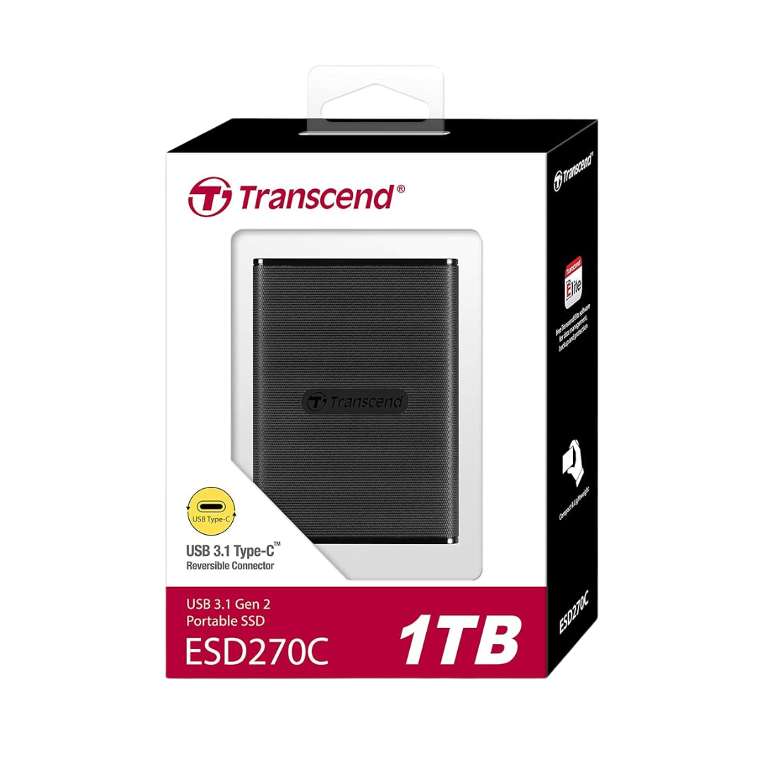 Transcend External SSD ESD270C USB 3.1 Gen 2 10Gbps