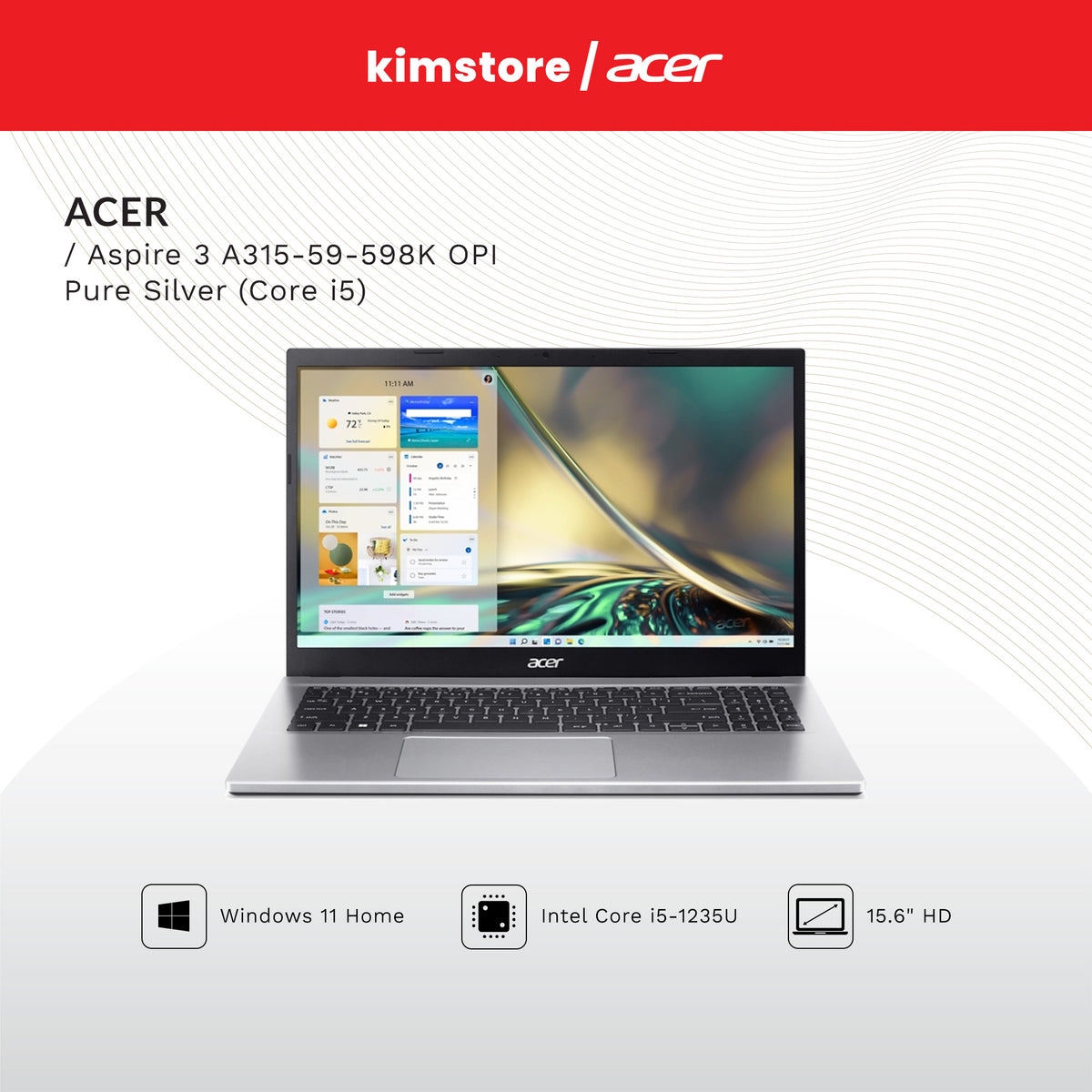 ACER Aspire 3 A315-59-598K OPI Pure Silver (Core i5)