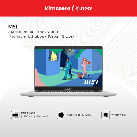 MSI Modern 14" Premium Ultrabook (Urban Silver)