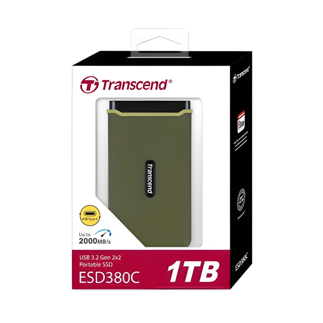 Transcend External SSD ESD380C Shockproof-PCIe Express-R2000/W2000