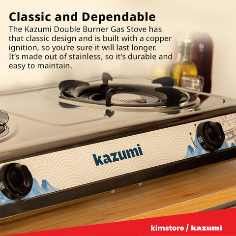 Kazumi KZ303 Double Burner Gas Stove