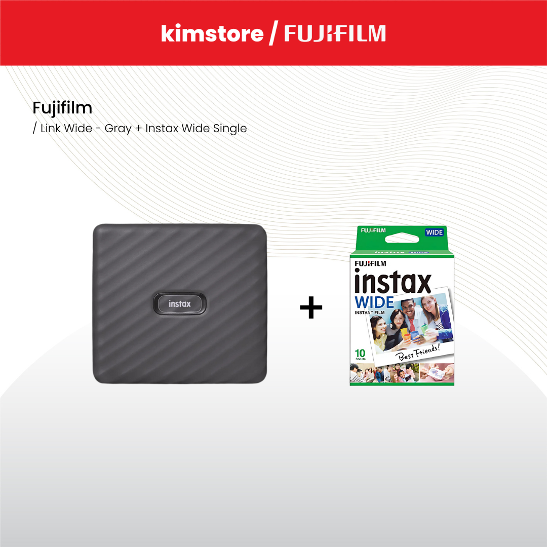 Bundle: Fujifilm Link Wide + [free] Fujifilm Instax Wide Single