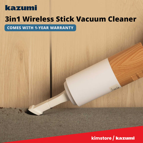 Kazumi KZ23 3in1 Wireless Stick Vacuum Cleaner with Coastal Wood Accent