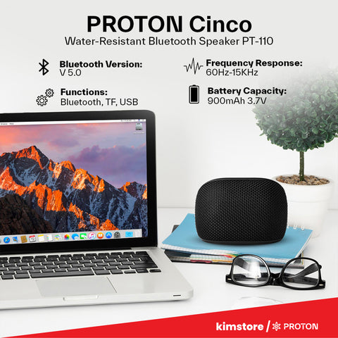 Proton Cinco Water-Resistant Bluetooth Speaker PT-110