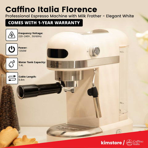 Caffino Italia Florence Professional Espresso Machine with Milk Frother
