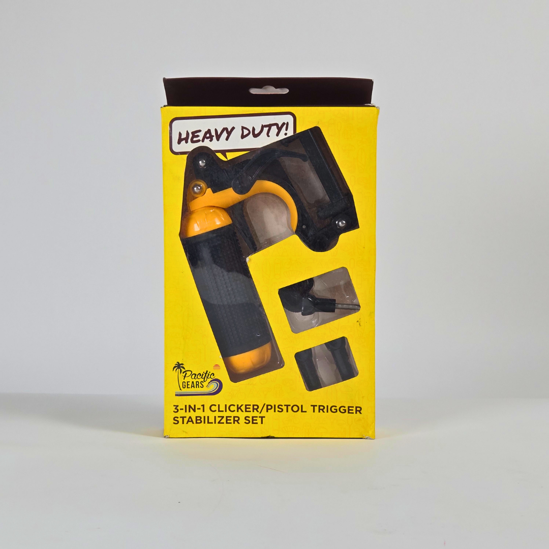 pacific gears 3in1 clicker/pistol trigger stabilizer set black 7day wty