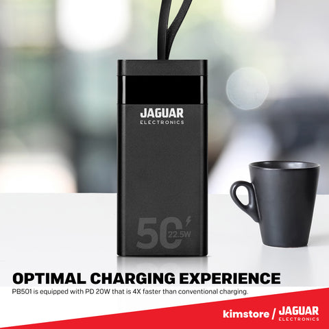 Jaguar Electronics PB501 50000mAh QC3.0 + PD Digital Display Power Bank 22.5W