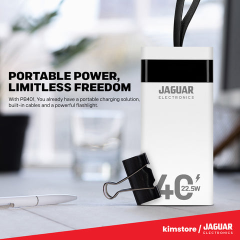 Jaguar Electronics PB401 40000mAh QC3.0 + PD Digital Display Power Bank 22.5W