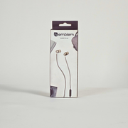 emblem in ear headphones gray 7day wty