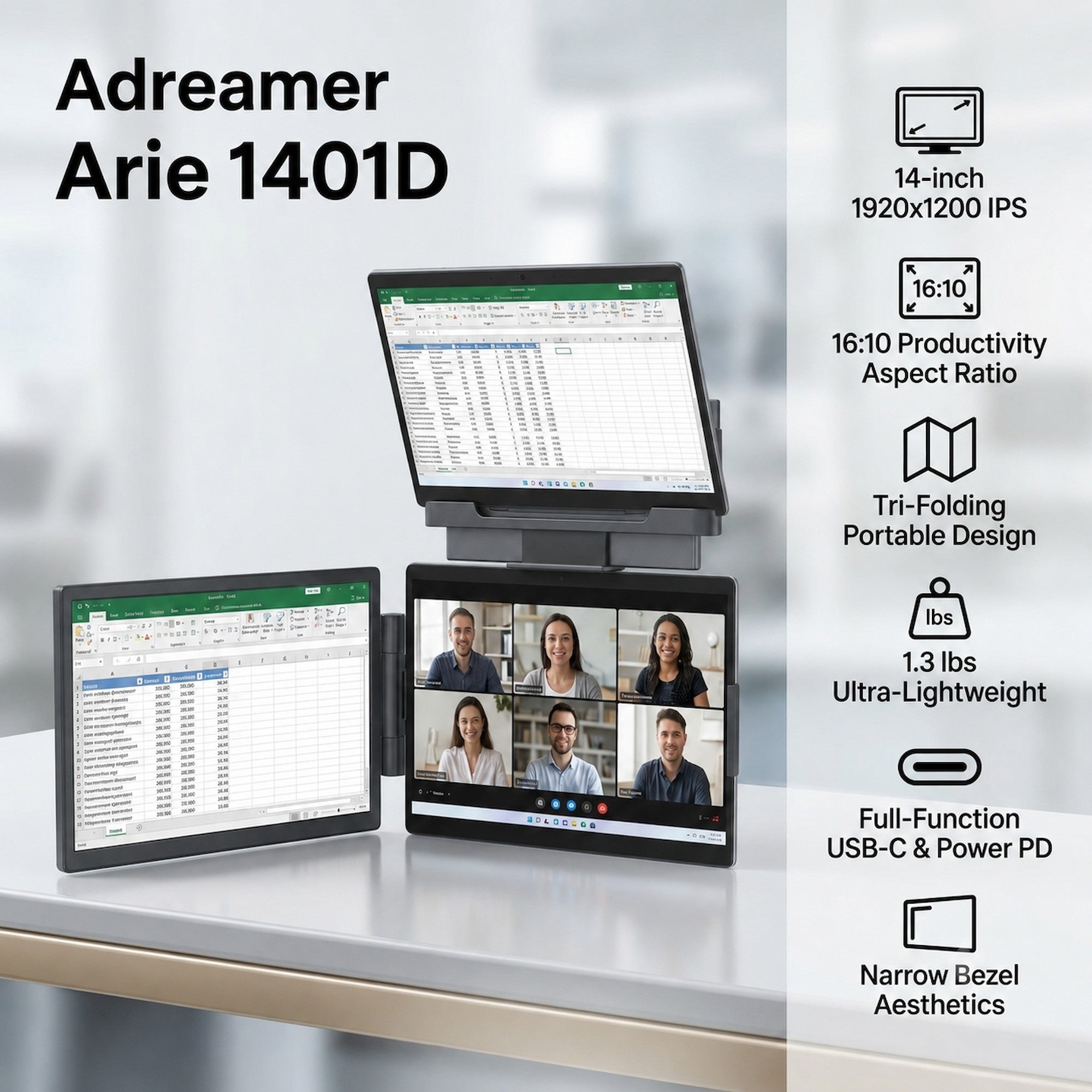 Adreamer Portable Monitor Arie 1401D [Pre-Order]