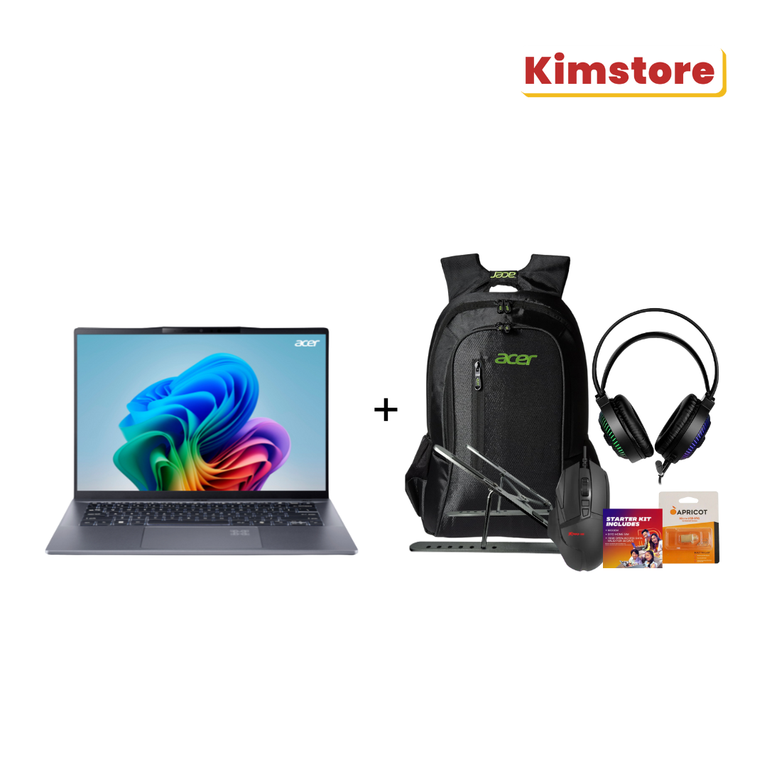 [Bundle] ACER Swift Go 14.5" IPS Qualcomm Snapdragon X Plus X1P-42-100 (16GB/ 1TB) - Steel Gray + Accessories