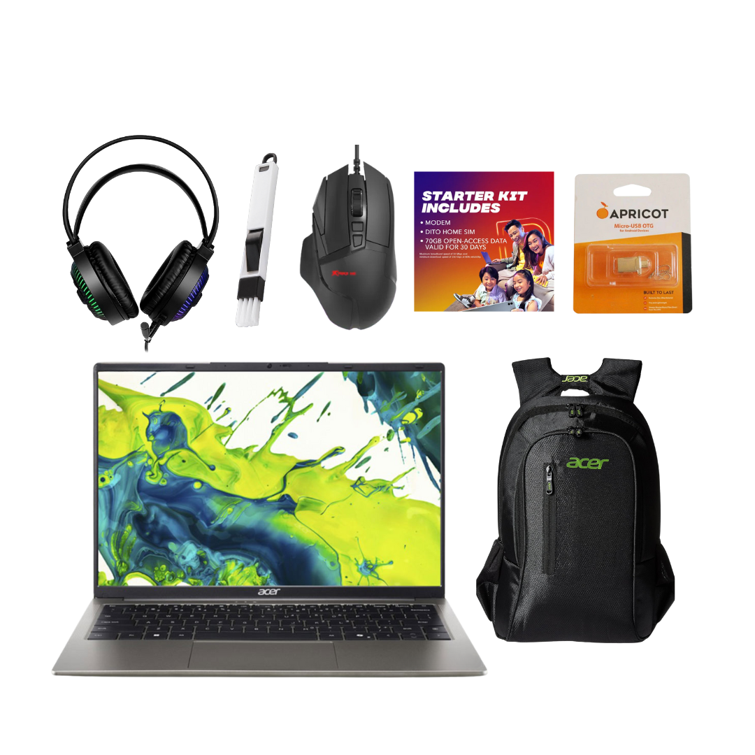 [Bundle] Acer Aspire Lite 14" IPS Intel Core 3 N335 8GB/512GB - Natural Titanium + Laptop Accessories