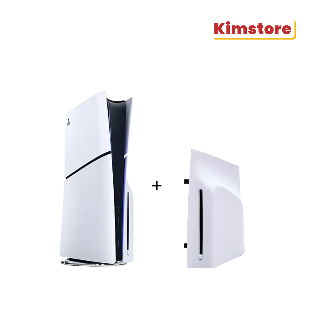[Bundle] Sony PS5 1TB Slim Model - White + Sony PS5 Disc Drive for Digital Edition Consoles - White