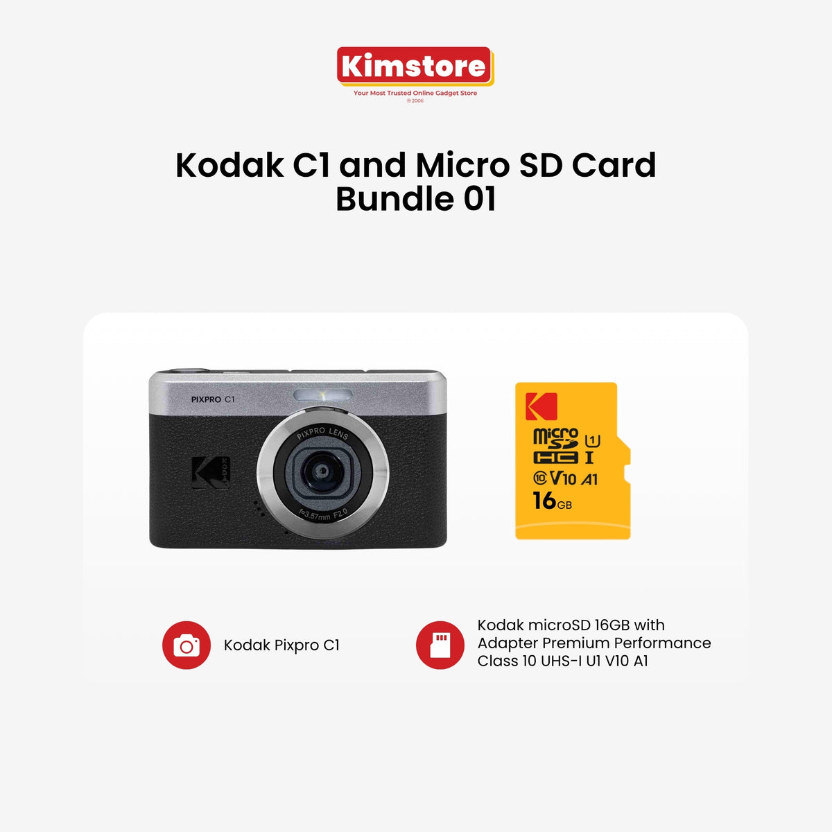 Kodak C1 and Memory Card Bundle