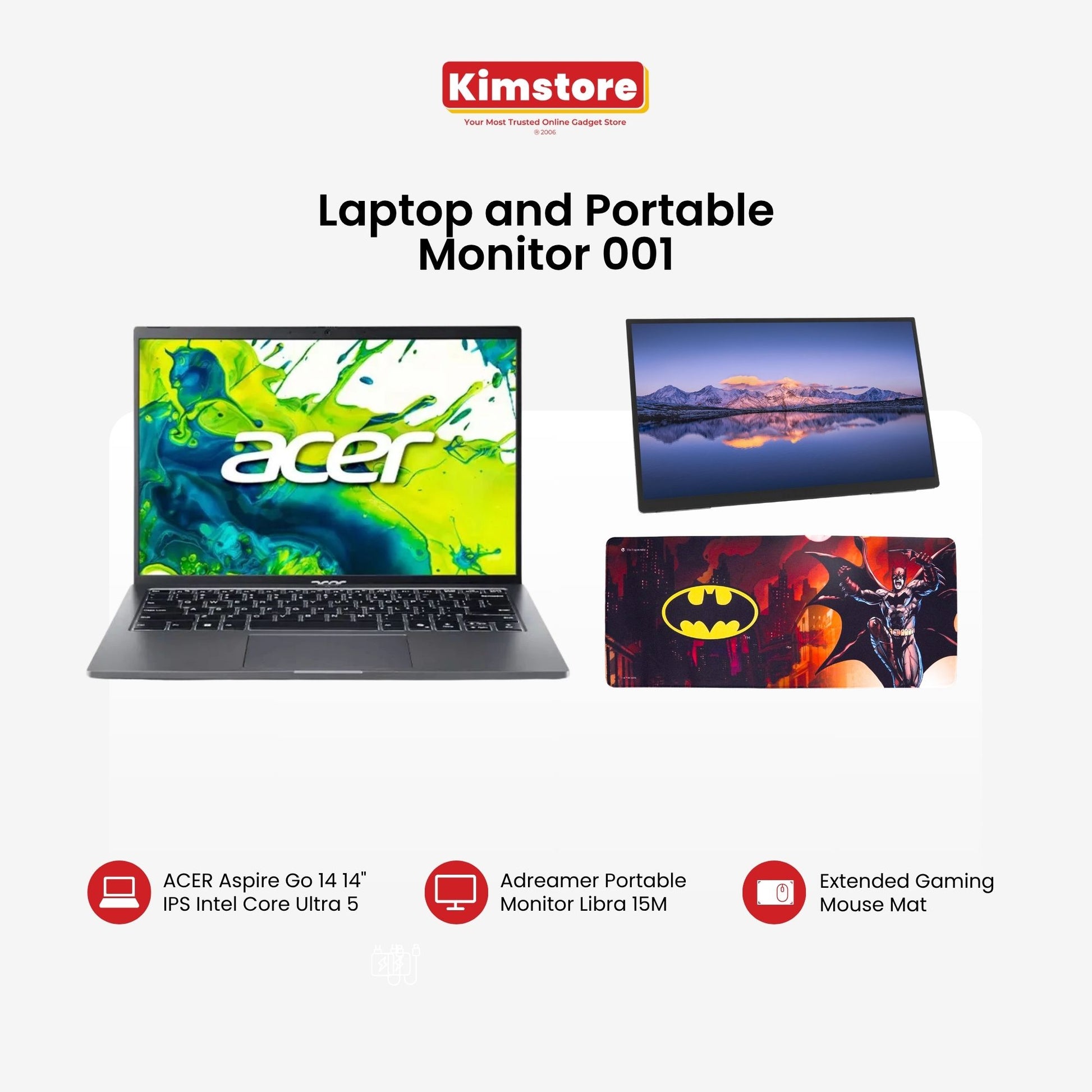 [with FREEBIE] [Bundle] Laptop and Portable Monitor