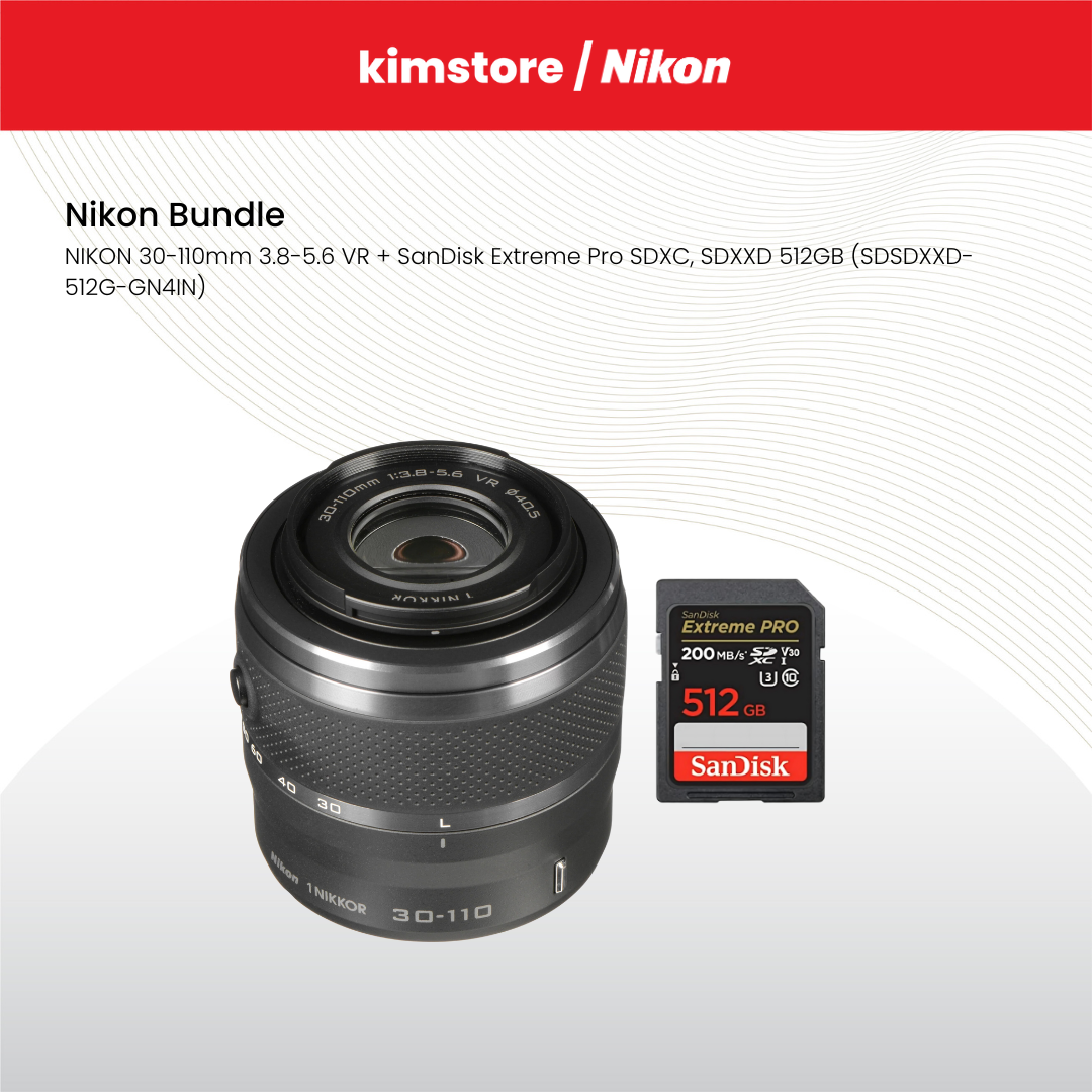 Bundle: Nikon Lenses + SanDisk Extreme Pro SDXC