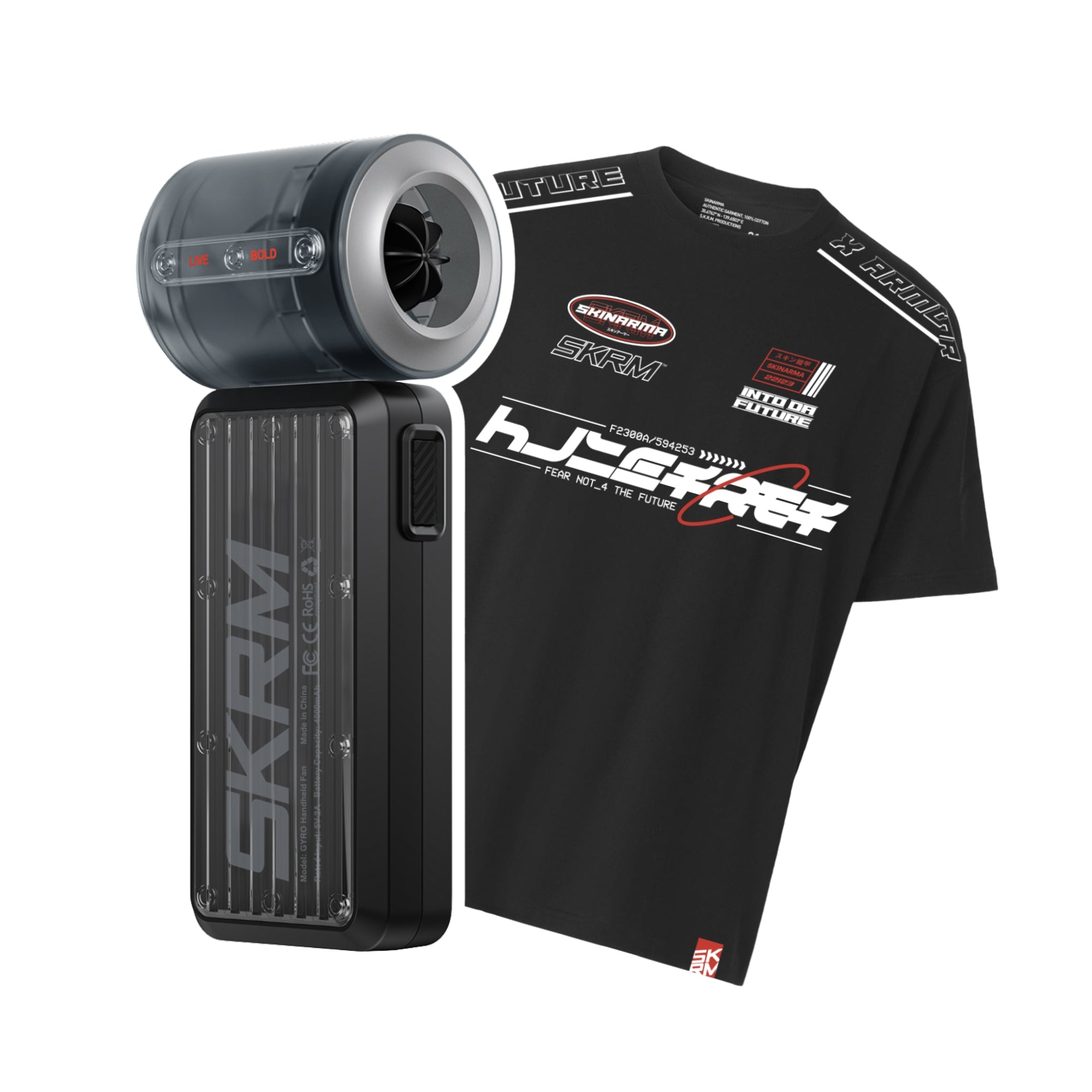 [Bundle] Skinarma T-Shirt Alpha (2) + Skinarma Portable Handheld Fan