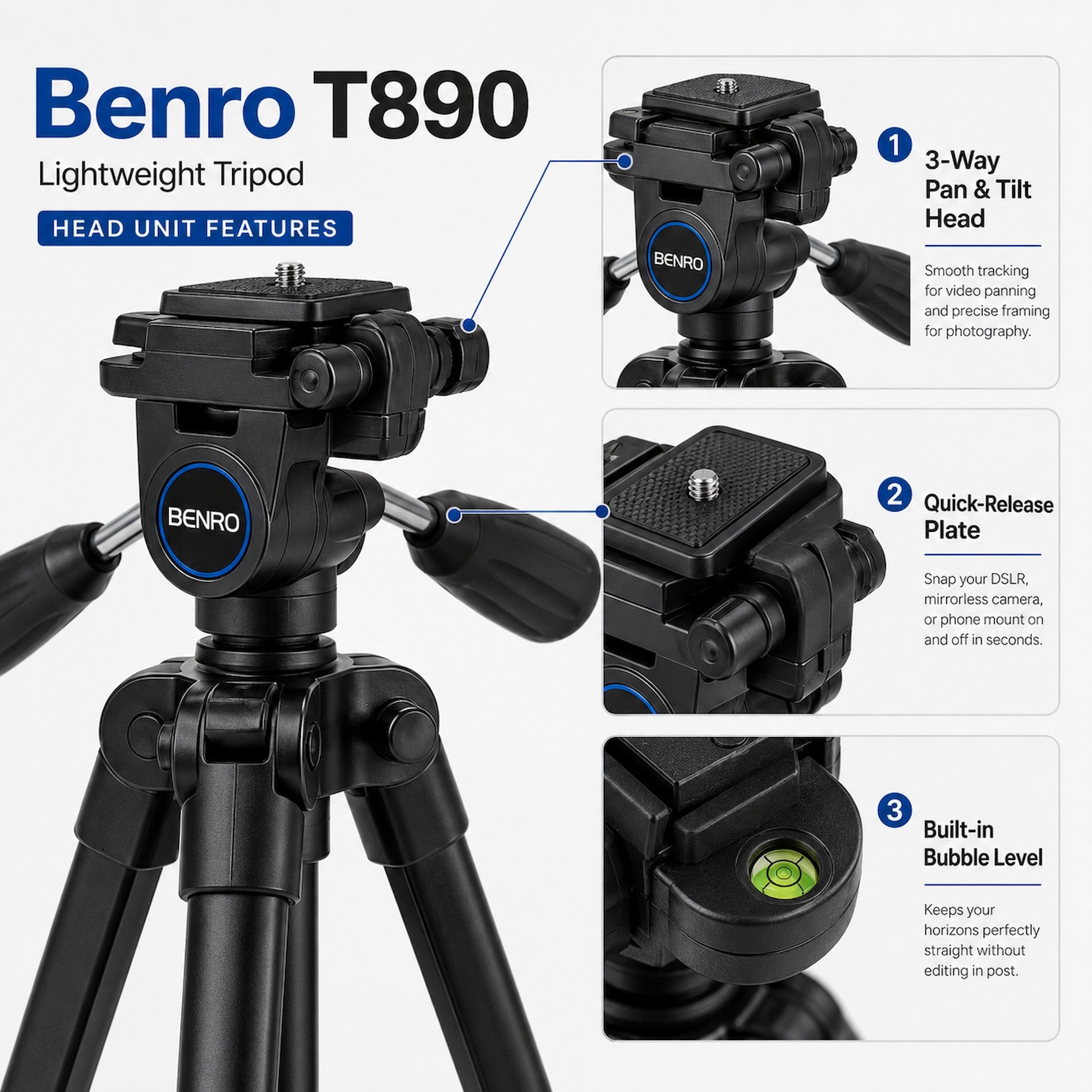Benro T890 Aluminum Tripod [Pre-Order]