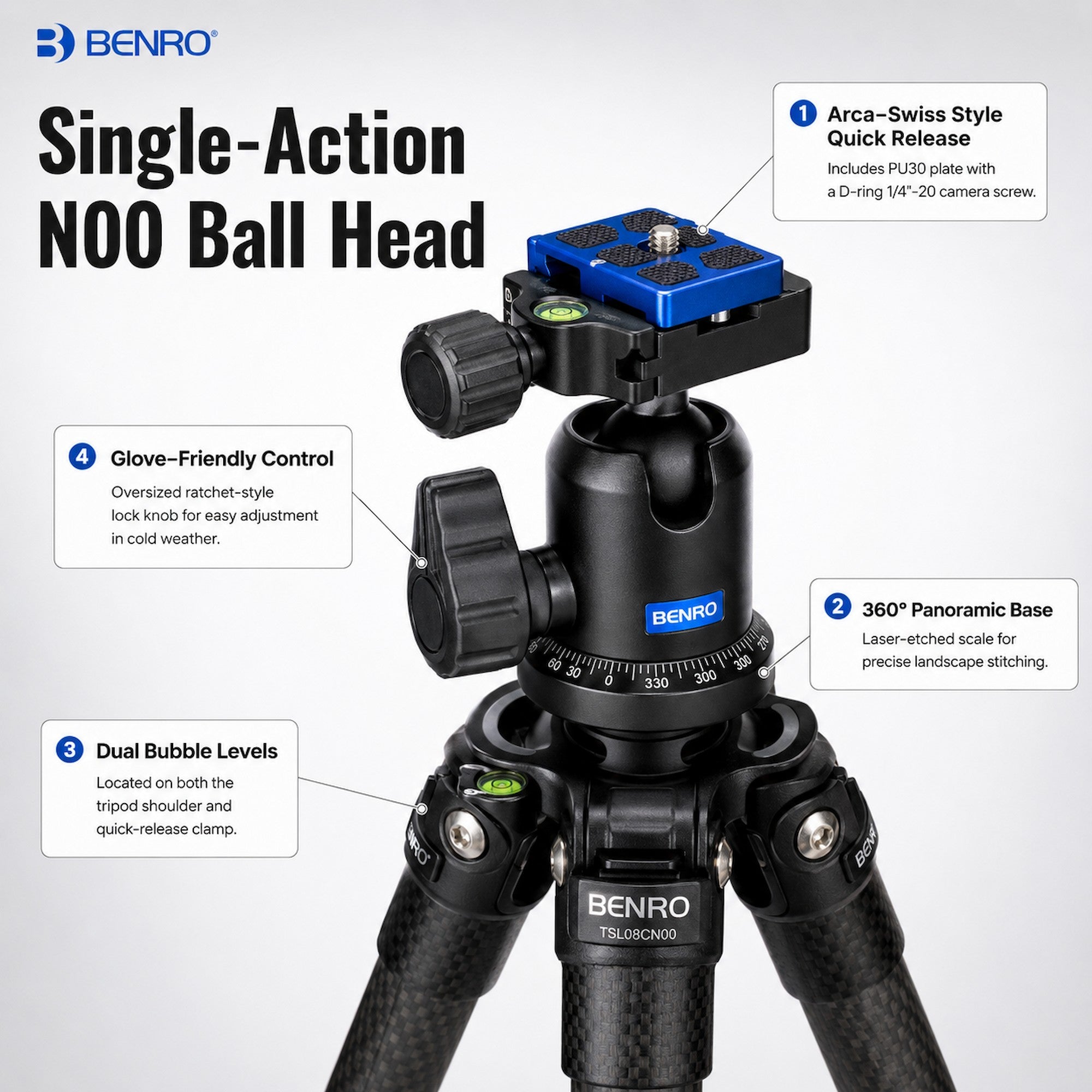Benro TSL08CN00 Mg-Carbon Fiber w/ Ball Head [Pre-Order]
