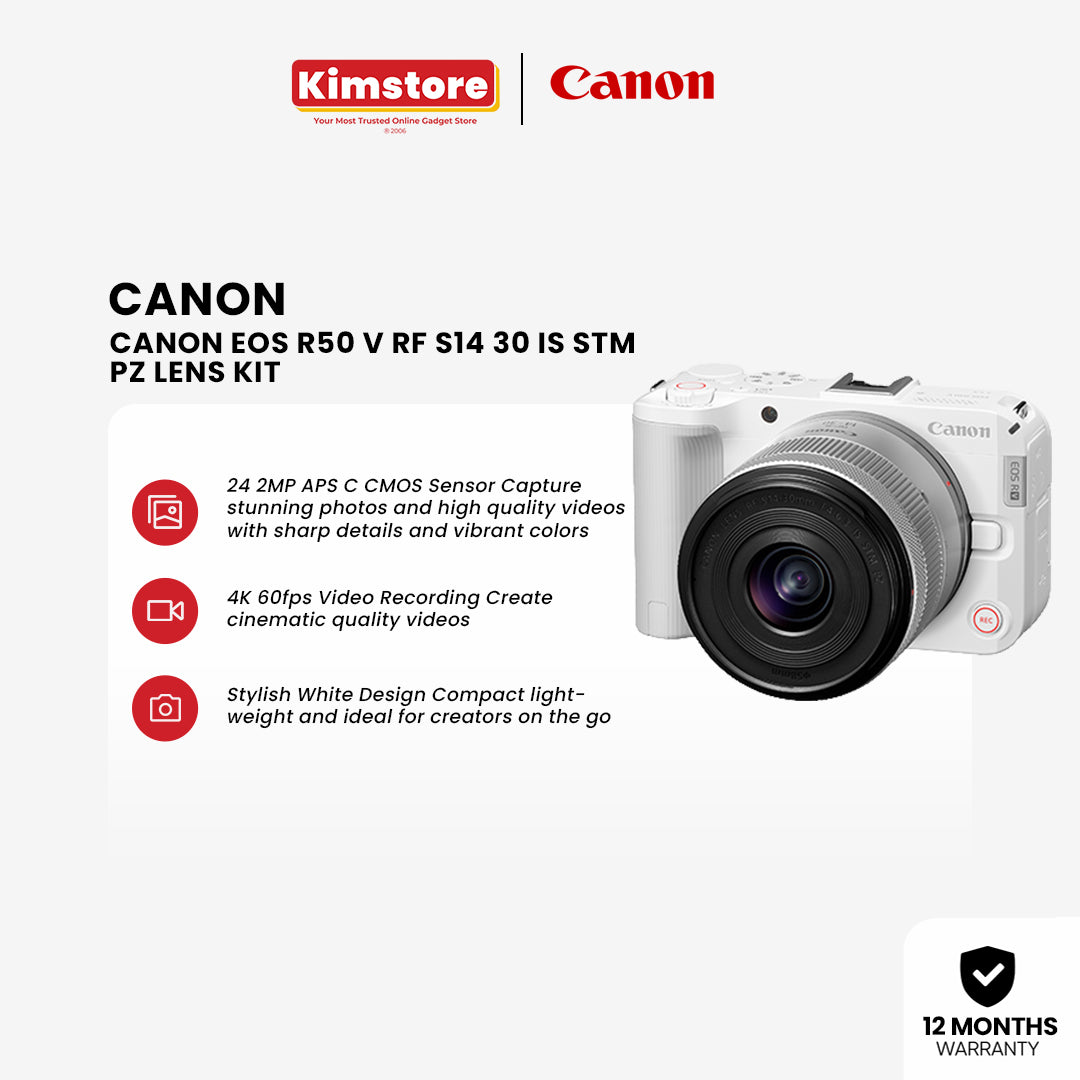 Canon EOS R50 V RF-S14-30 IS STM PZ Lens Kit [Pre-Order]
