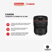 Canon RF 14-35mm f/4L IS USM [Pre-Order]