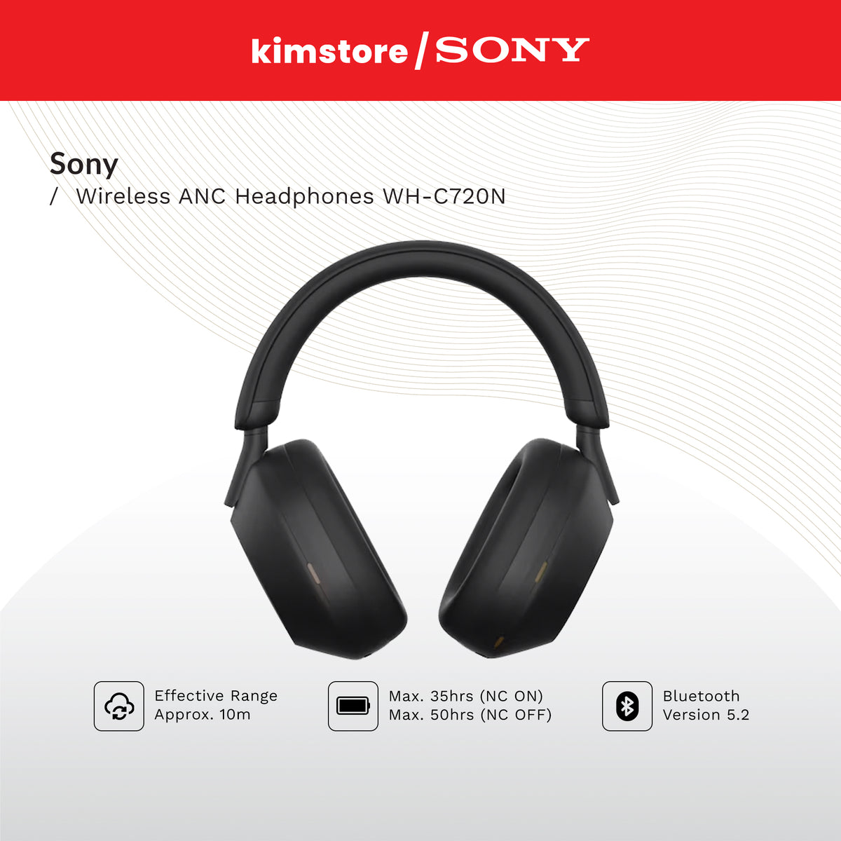 SONY Wireless ANC Headphones WH-C720N
