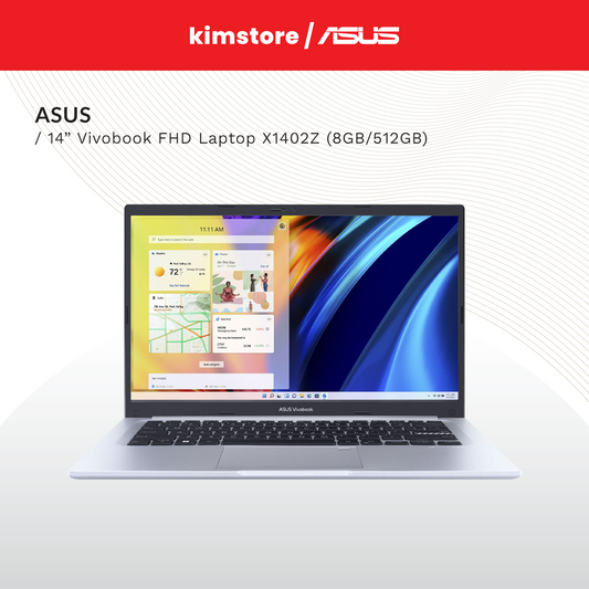 ASUS Vivobook 14"FHD Laptop i3-1220P 8GB RAM /512GB SSD Win11 X1402Z Silver