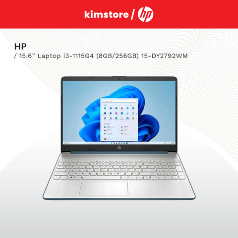 HP 15.6" Laptop Core i3-1115G4 8gb/256gb SSD Win 11 Home S 15-dy2792wm Spruce Blue