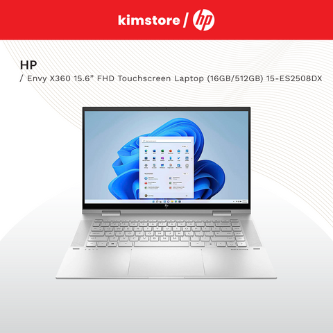 HP Envy X360 15.6"FHD Touchscreen Laptop Intel i7-1260P 16GB/512GB SSD Win11 15ES2508DX Silver