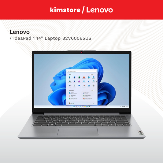 LENOVO Ideapad 1 14" Laptop Celeron N4020 4gb/128gb 82V60065US Cloud Grey