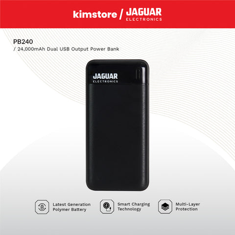 [BROWN BOX] Jaguar Electronics PB240 24000mAh Power Bank Dual USB Output