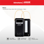 jaguar electronics pb601 60000mah qc3.0 + pd digital display power bank 22.5w black