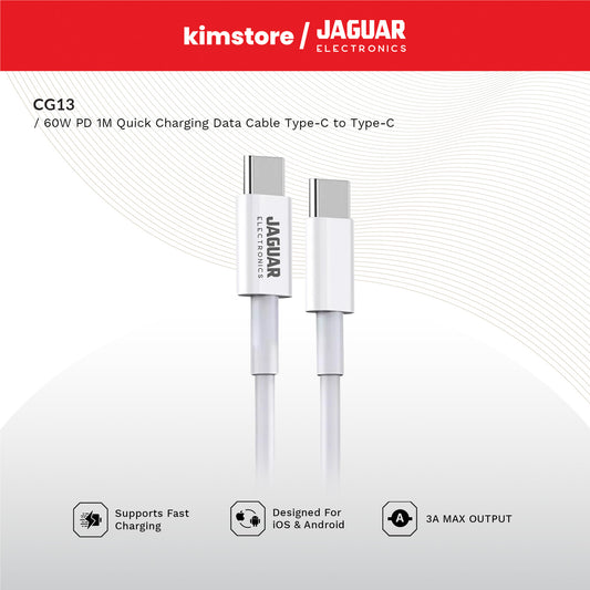 Jaguar Electronics CG13 60W PD 1 Meter Quick Charging Data Cable