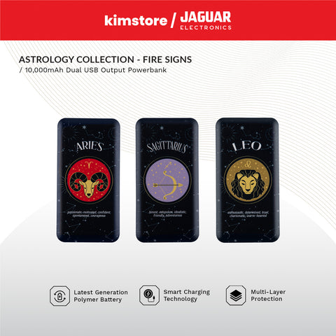Jaguar Electronics 10000mAh Power Bank Dual USB Output Astrology 1st Collection