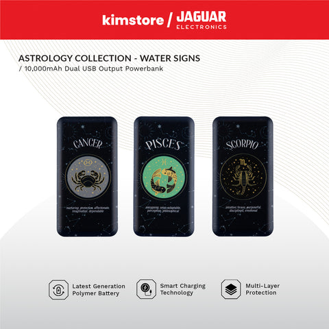 Jaguar Electronics 10000mAh Power Bank Dual USB Output Astrology 1st Collection