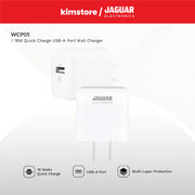 jaguar electronics wcp05 wall charger 18w quick charge usb a port white
