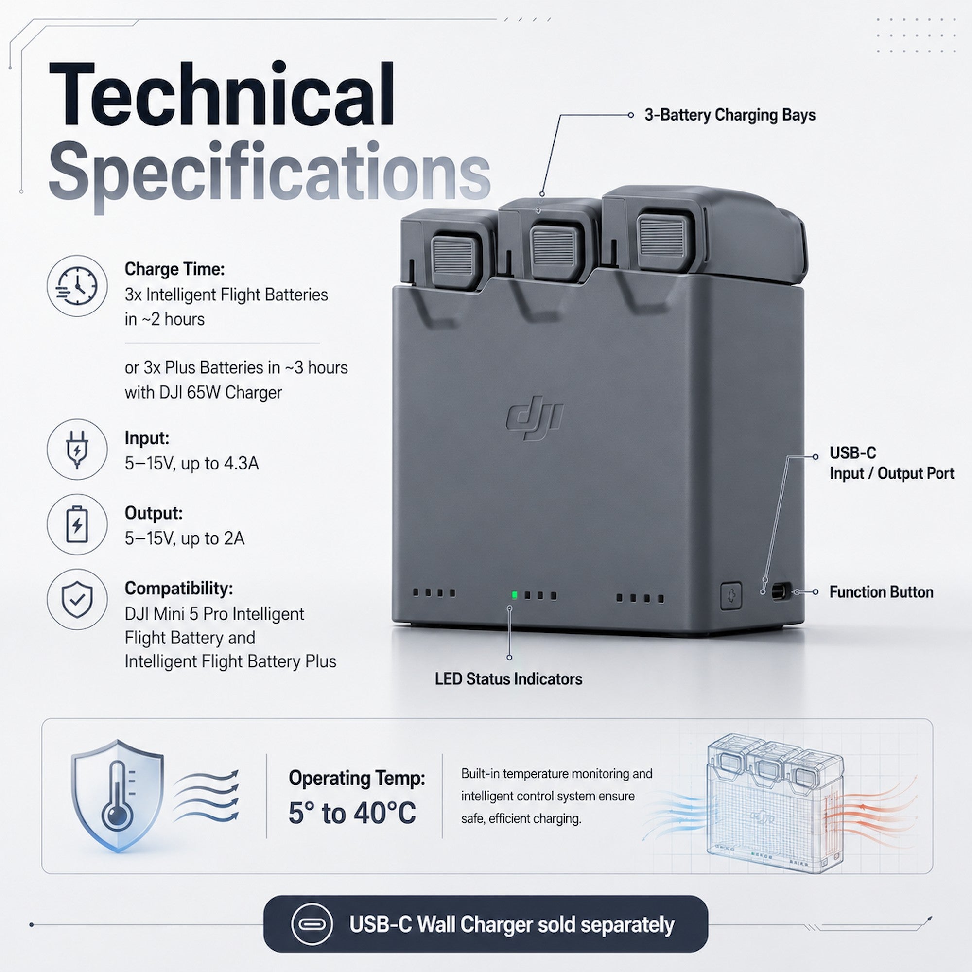 DJI Mini 5 Pro Two-Way Charging Hub [Pre-Order]